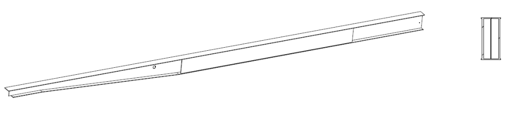 Main beam with box platesMain beam with box plates