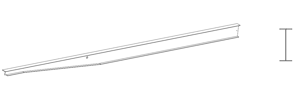 Semi trailer main beam